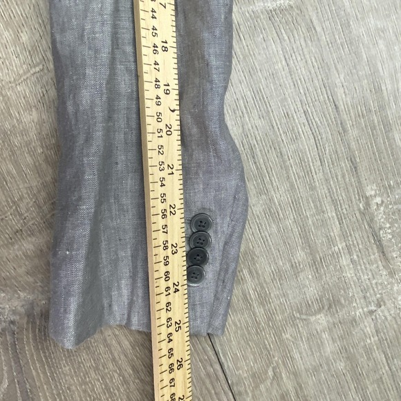 Banana Republic Suit Mens 40R 32x34 Gray Linen 2 Piece Slim Fit Summer Jacket - Picture 5 of 16